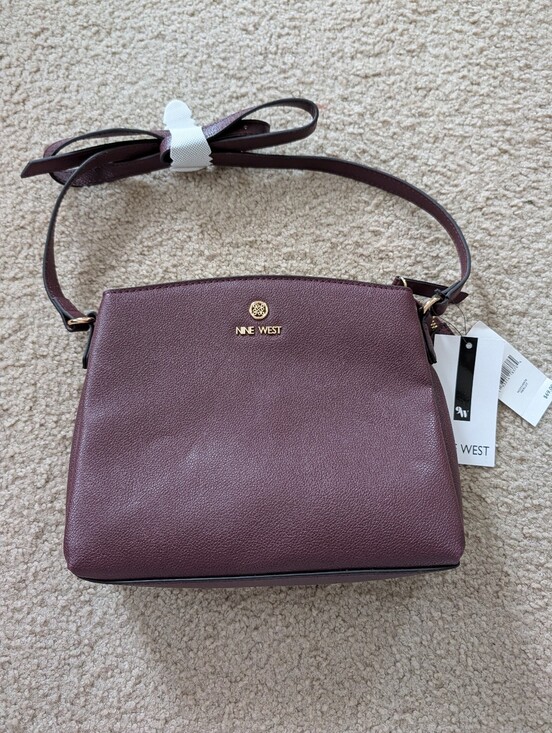 Nine West Handbags - NWT Nine West Plum Pebbled Crossbody Bag